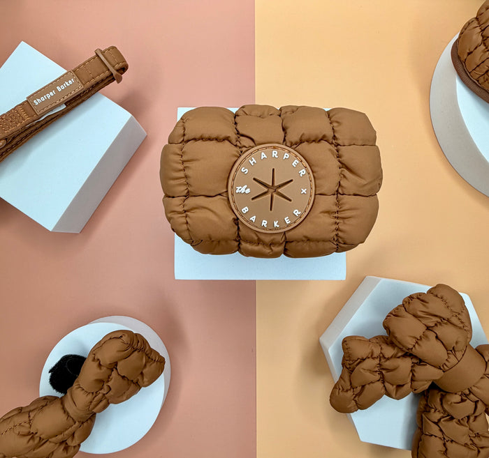 Chocolate Truffle Quilted Poop Bag Holder