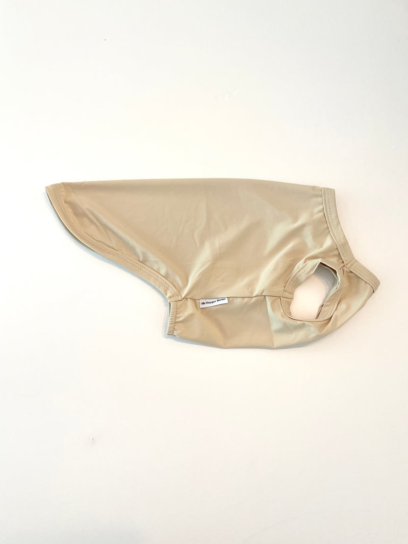 Beige dog sun shirt – breathable UV-protective dog shirt