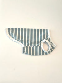 Blue striped dog shirt – lightweight summer dog clothing