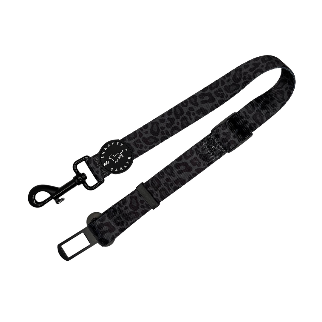 black leopard dog seatbelt, car restraint for dogs